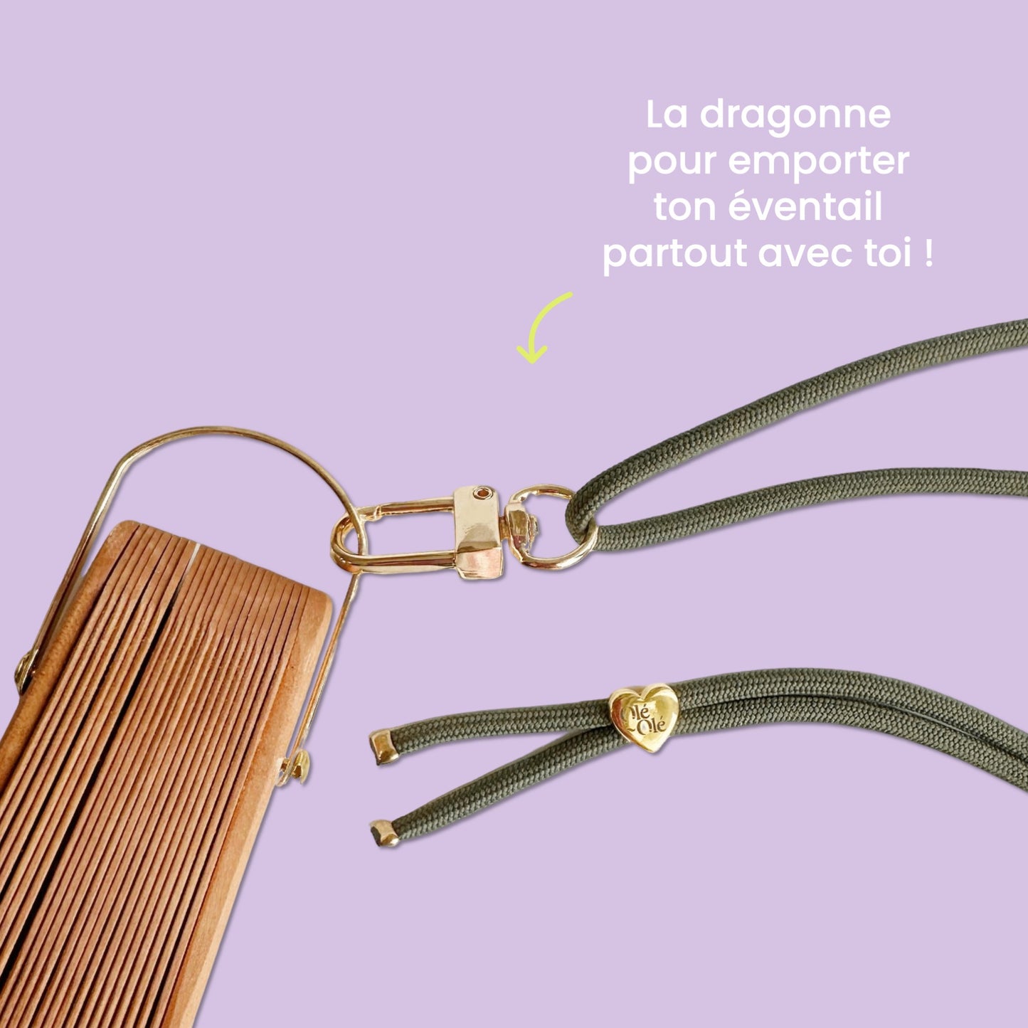 La dragonne : Kaki