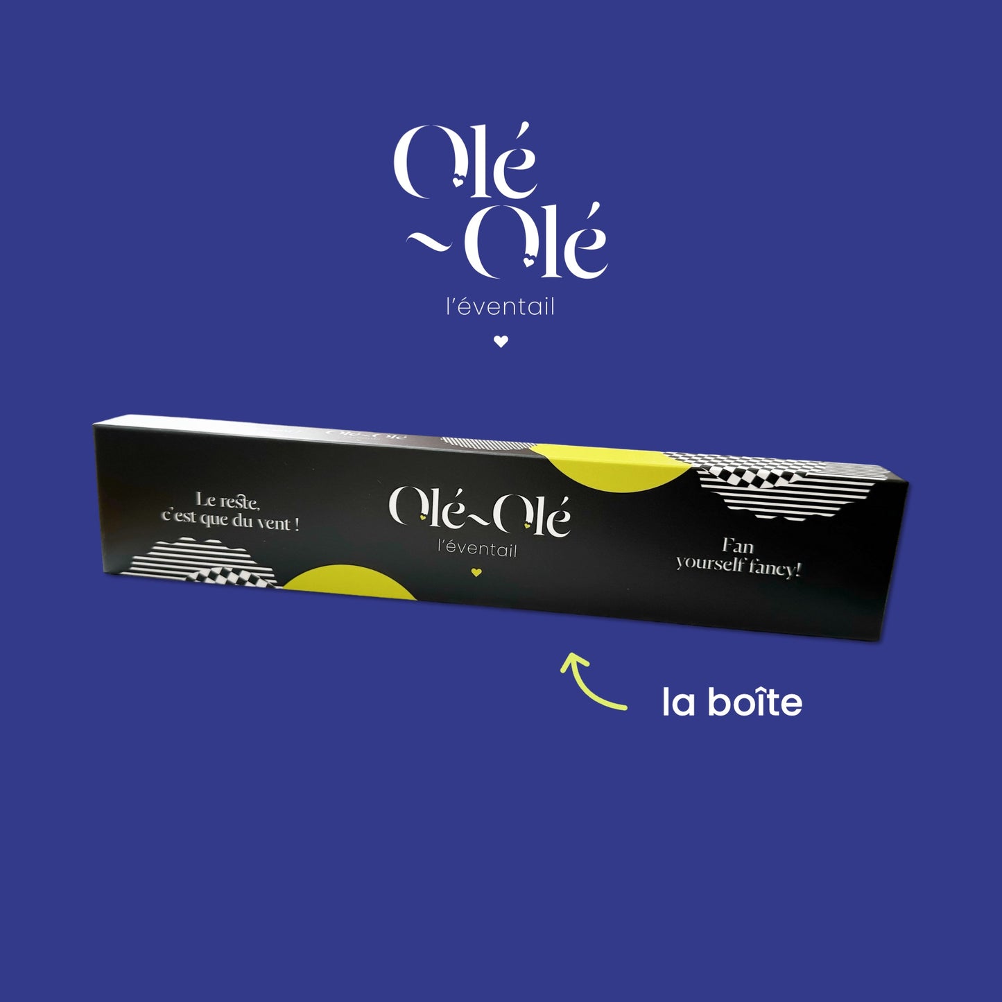 Éventail Fleur bleue