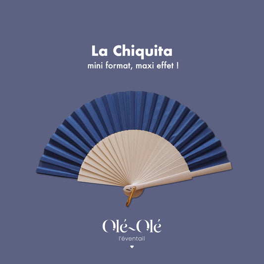 Mini éventail Bleu