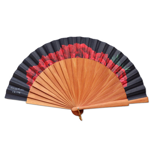 Éventail Frida Kahlo - Noir