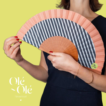 Personalized Coral Oblique Fan