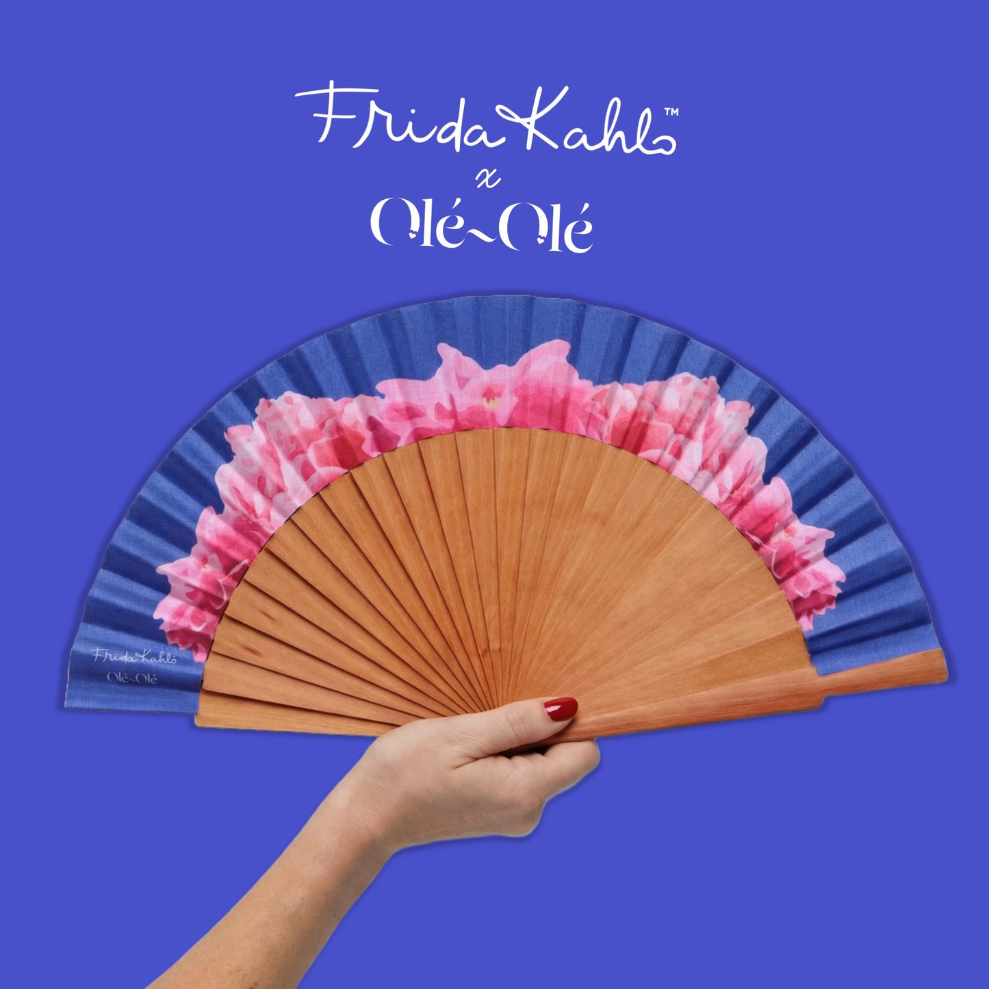 Éventail Frida Kahlo - Azul