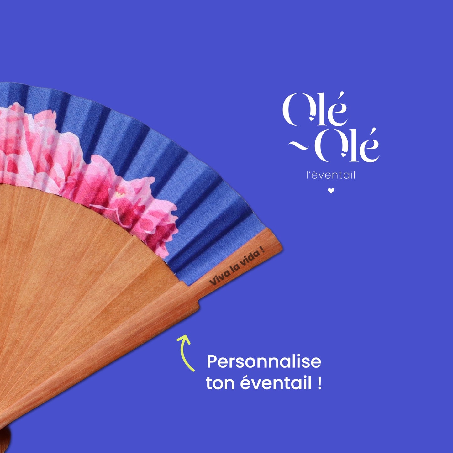 Éventail Frida Kahlo - Azul